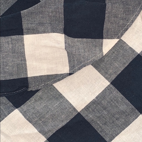 Zara Gingham Plaid Ruffle One Shoulder Tank Top S - Picture 4 of 5